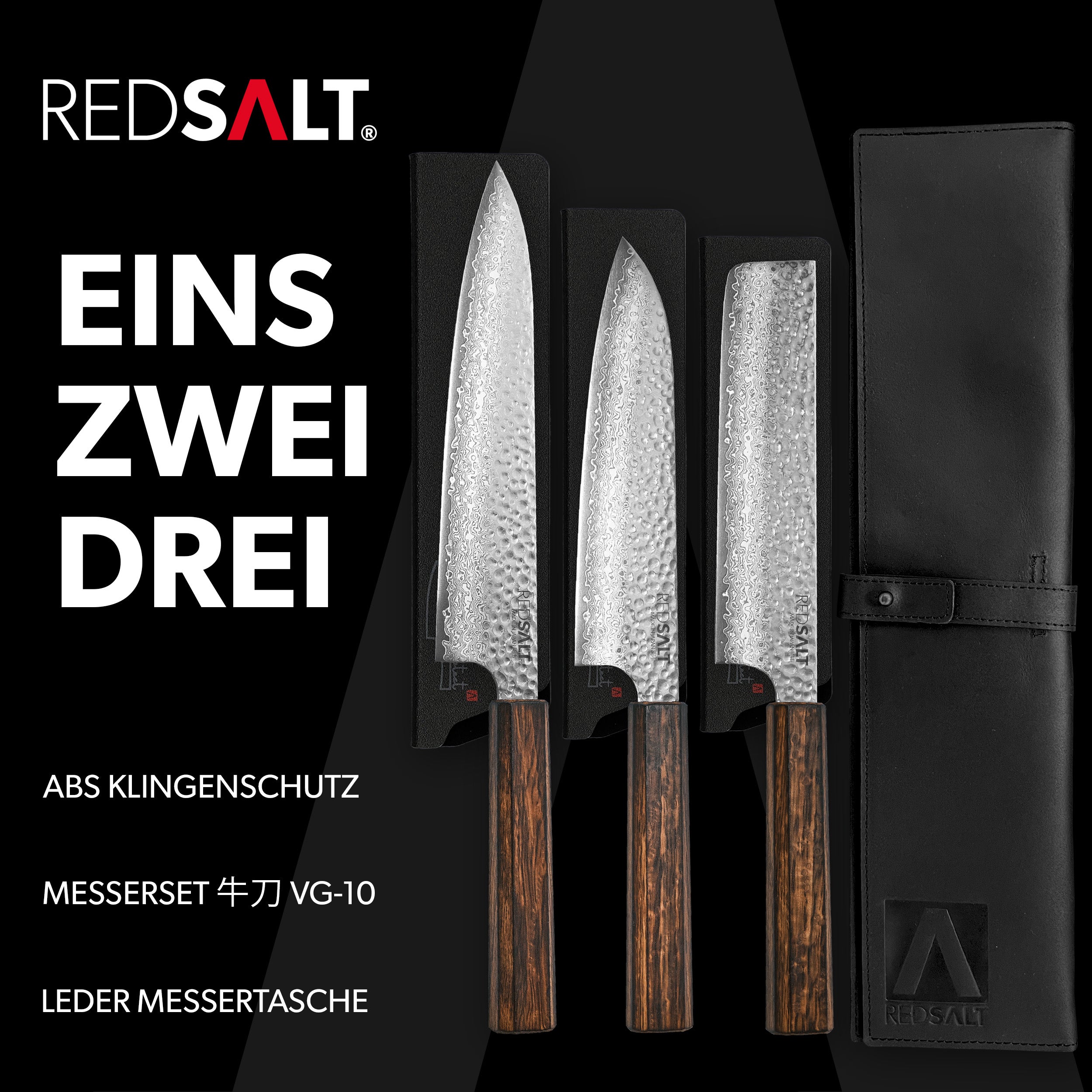 3er Set Gyuto Santoku Nakiri VG10