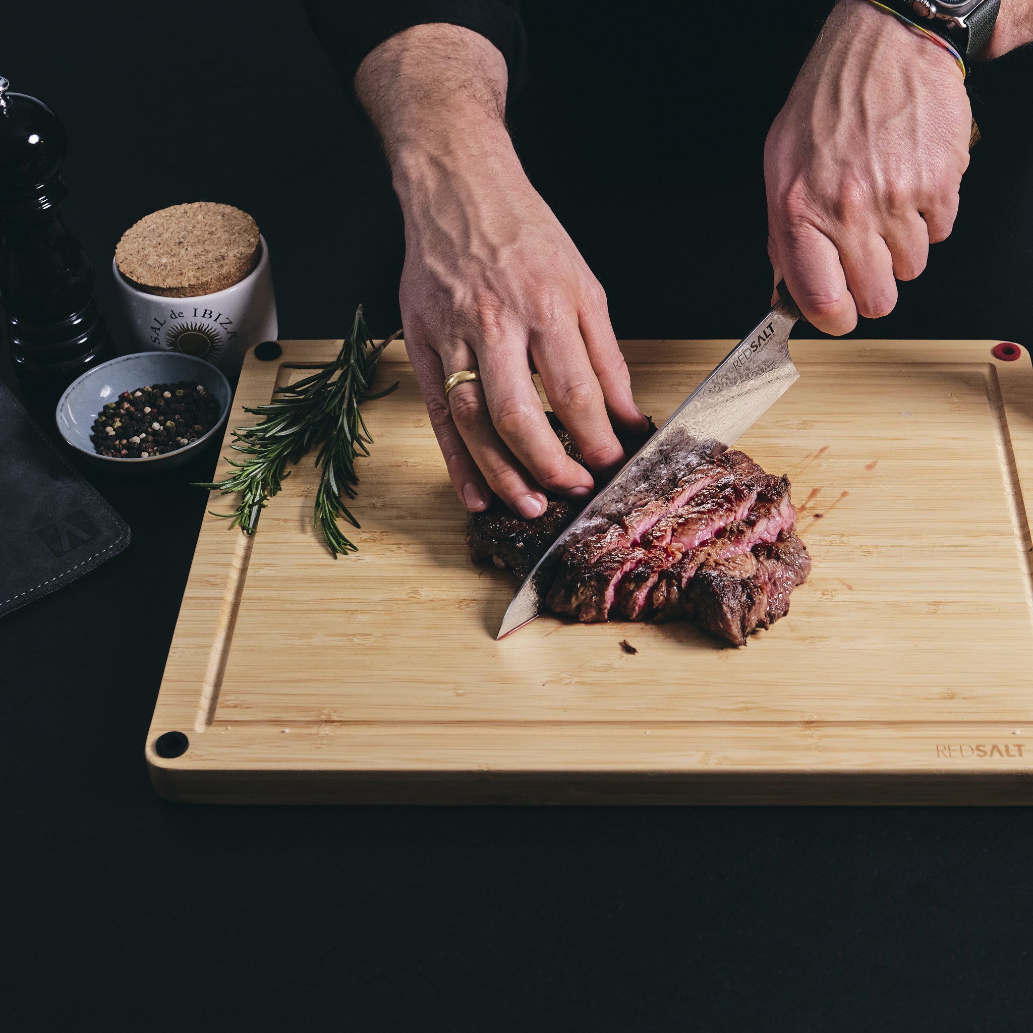 Bambus Schneidebrett XL 50x36x2,5 cm rutschfest