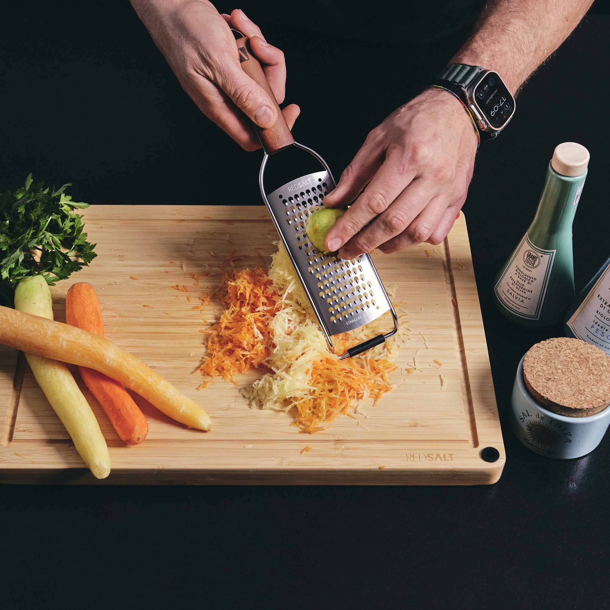 Bambus Schneidebrett XL 50x36x2,5 cm rutschfest