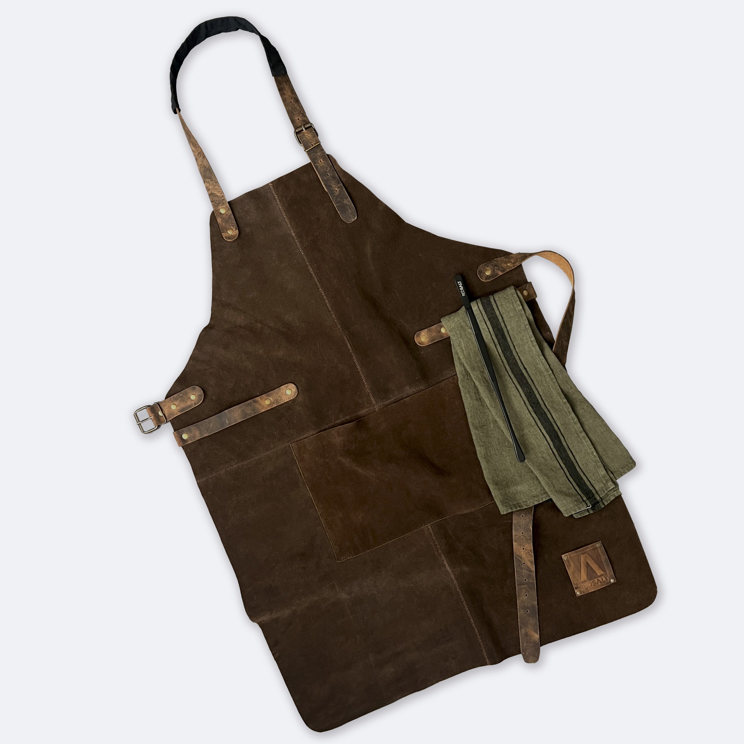 Lederschürze aus weichem Wildleder | Braun