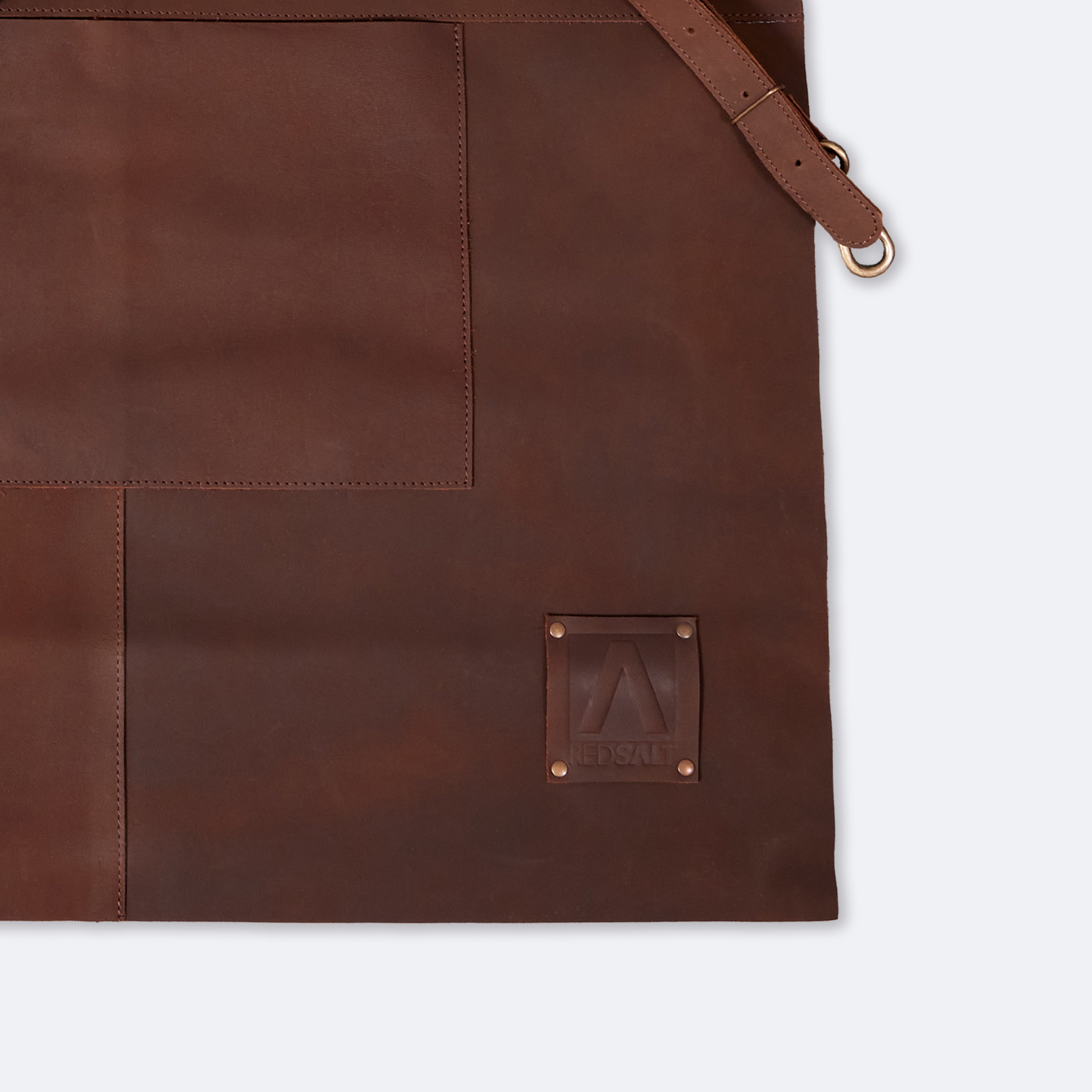 Crossback Lederschürze "Heavy Duty" aus Büffelleder | Braun
